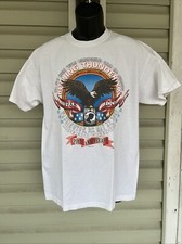 Harley Davidson Shirt Men L White 2007 Rolling Thunder Washington DC Made in USA