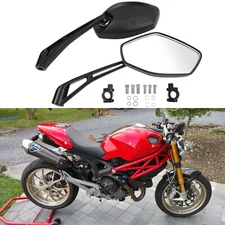 Motorcycle Side Rearview Mirrors 8/10mm For Ducati Monster 696 797 821 1100 1200