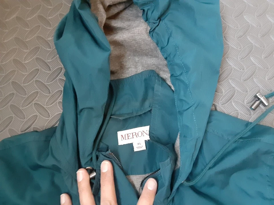 Merona Green Hooded Coat Jacket Misses Springtime Size XL #S164 - Image 2 of 3