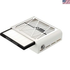 Professional Electric Nail Dust Collector with Filter - Sweet White Finish