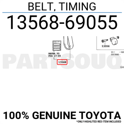 1356869055 Genuine Toyota BELT, TIMING 13568-69055 | eBay