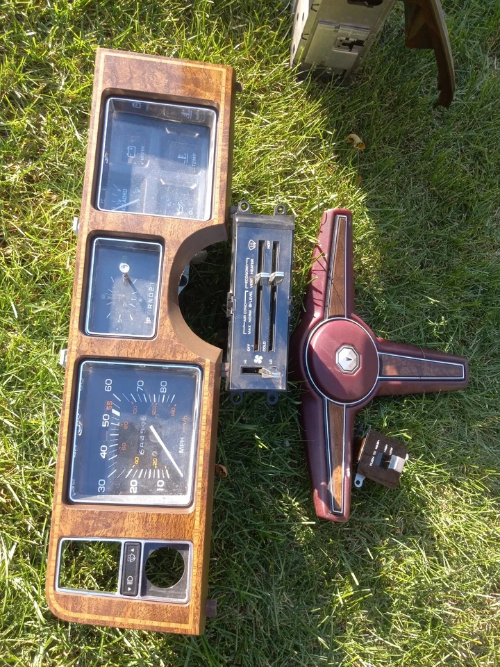 Pontiac Bonneville 1981 racimo de madera radio bisel guantera volante Foto 3 de 4