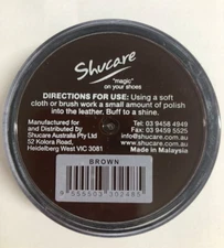BROWN Shoe Polish Cream - for  Leather SHOES / BOOTS/ Bags SHUCARE