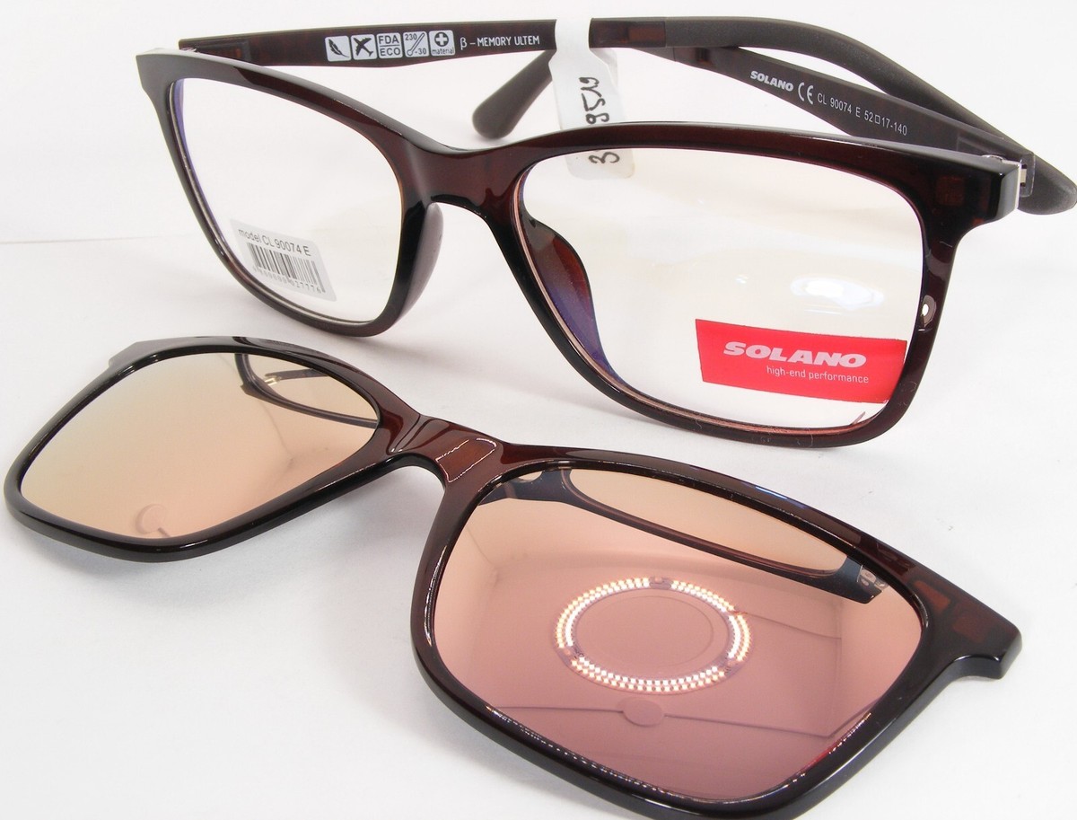SOLANO CL 90074 E Brown EYEGLASSES SUNGLASSES GLASSES B-MEMORY ULTEM  52-17-140mm