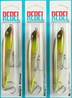 3 Leurres Rebel Jumpin Minnow 4,5" - Pour Pêche En Surface (topwater) - Rare Occasion