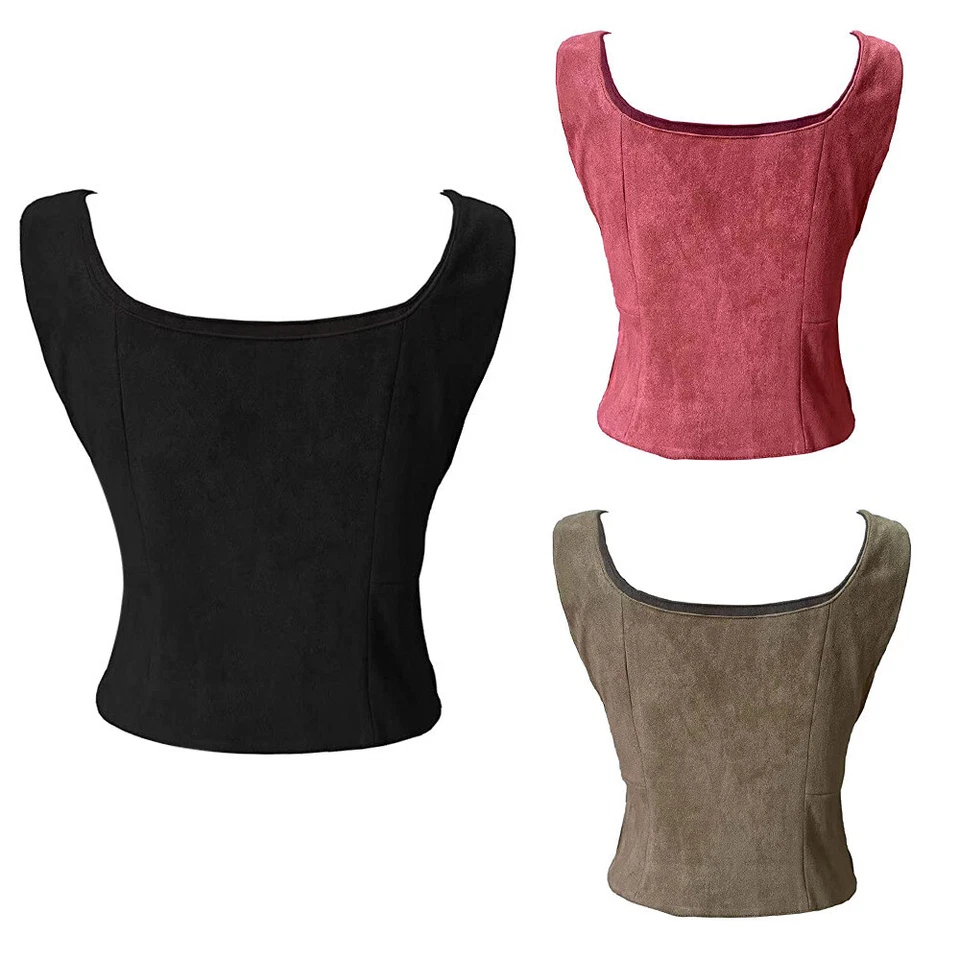 Cosplay Renaissance Female Viking Pirates Vest Waistcoat Halloween Party Coats - Image 2 of 4