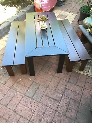 Children Outdoor Timber Setting 1 Table 2 Benches Reduced To