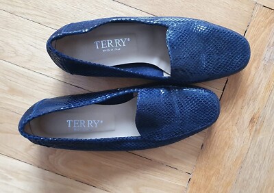Schöne Schuhe für Damen von Terry Blau Navy Gr. 36 Slipper 