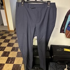 Chaps Men’s navy Blue Dress suit Pants with pattern size 34"