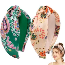 Headbands for Women Knotted Wide Headbands Womens Top Knot Hairband Designer ...