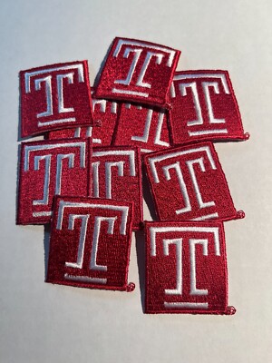 10 NCAA Temple Owls Iron-On Patches.NEW.Fast same day Shipping.