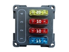 Campervan 4 Way Fuse Board - CBE/ C-line Fuse Holder for Motorhome Caravan