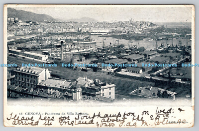 R768858 Genua Panorama da Villa Rosazza Richter