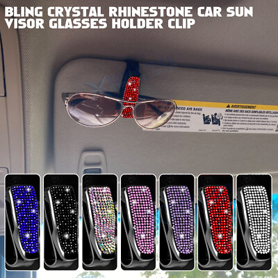 2x Fashion Sun Visor Glasses Holder Ticket Card Clip Auto Interior Accessories