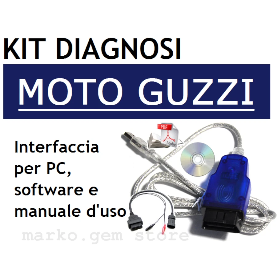 Kit Diagnosi Moto Guzzi fai da te per computer programma specifico gratuito.