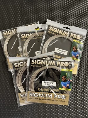 SIGNUM-PRO (5PACKS) Signum Pro Firestorm 1.20mm-Premium Co-Poly Tennis string set 12m