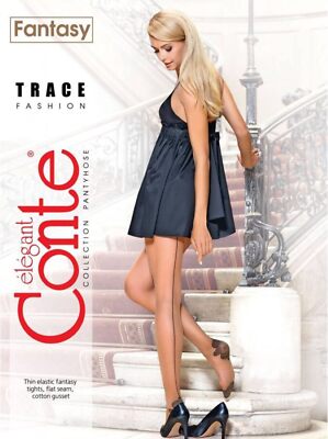 Conte Trace 20 Den - Fantasy Women's Tights with a pattern ''in very small rhombu