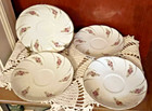 Cup And Saucer Set (4), w/3 Dessert Plates, Vintage, White, Flowers & Gold Trim — photo 6