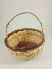 Vintage Easter, Spring, Harvest Handled Wicker Basket.