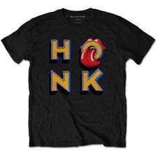 Rolling Stones The T Shirt Honk Letters Band Logo Official Mens Black XXL