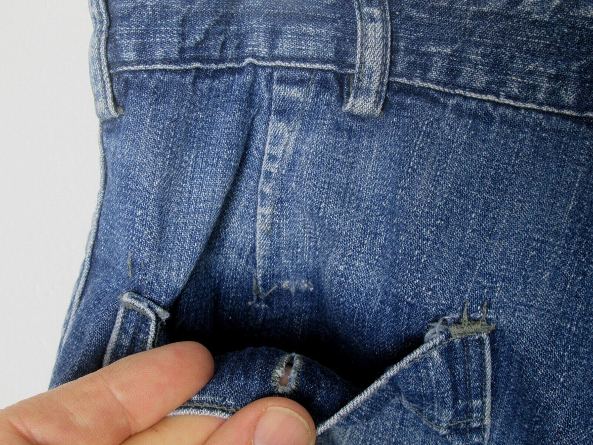 US Navy USN Sailor WWII Blue Denim Dungarees jean Trouser pants