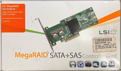 LSI SAS 9240-4I Megaraid 4Port 6GB SATA+SAS PCIE 2.0 Entry LSI00199 - L5-25091-0