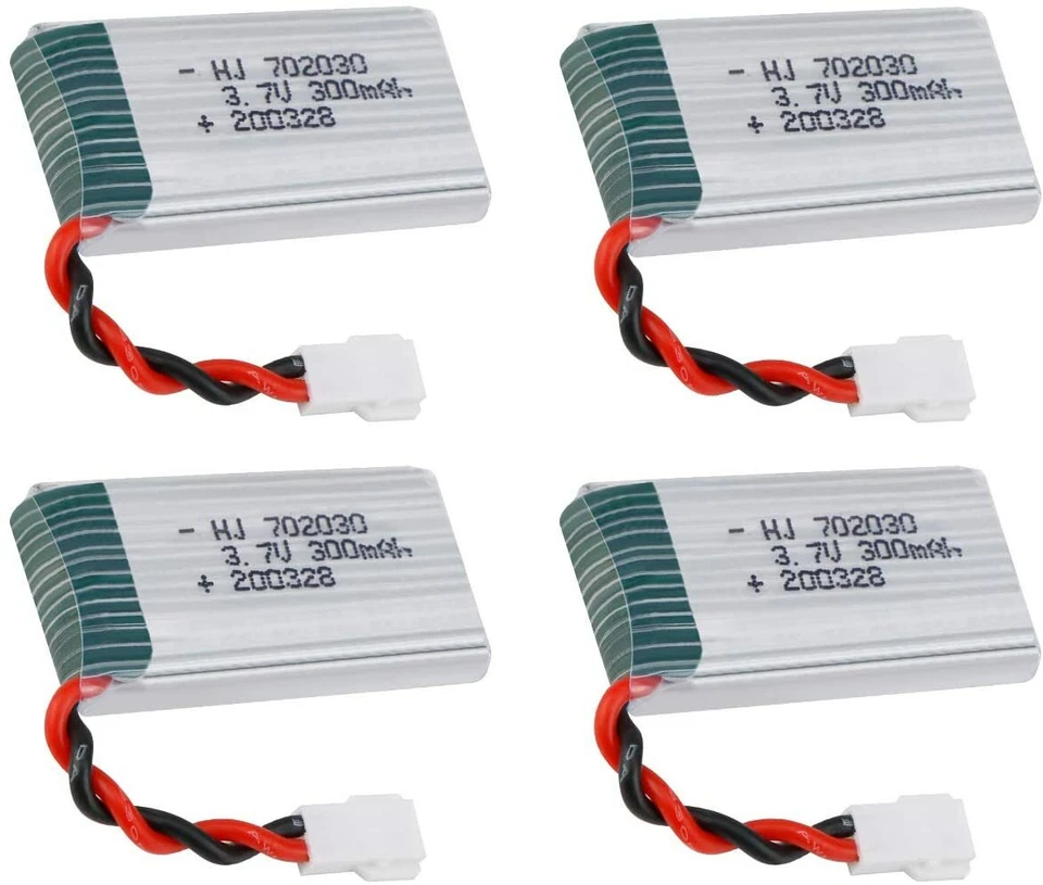 Wiederaufladbar Lipo Batterie 3,7v 300mAh 25C XH2.54 Plug mit Ladegerät + Kabel - Bild 4 von 4