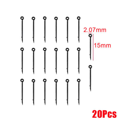 20x Black Bait Spike Carp Fishing Hook Bait Sting Boilies Pin Rigs Tool 8mm-15mm - Picture 15 of 15