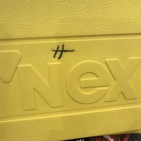 VTG K'NEX Knex Building Set Toys Yellow Box Case With Pieces Approx 4 Lbs 1993