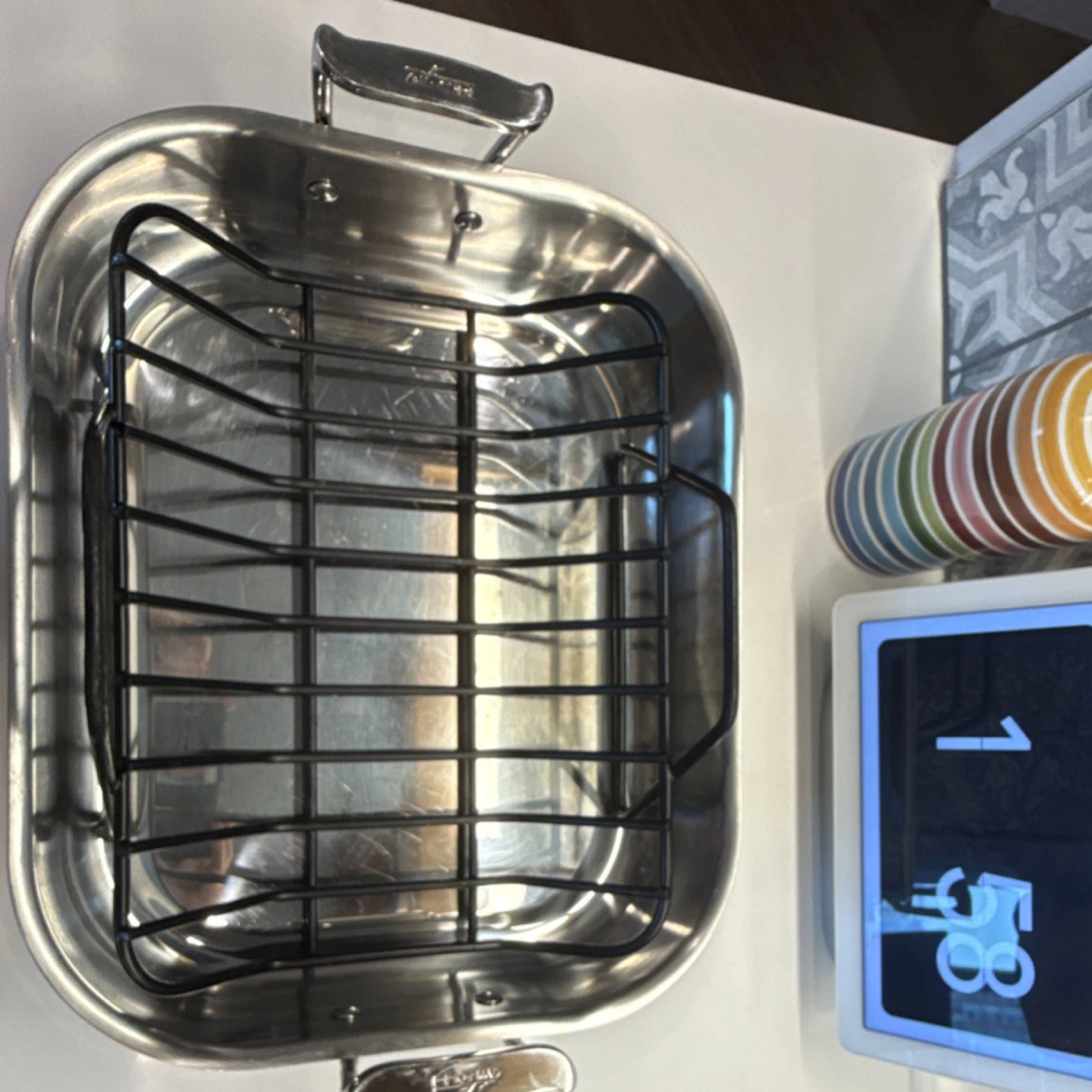 All-Clad Stainless Steel Oven Safe Roasting Tray with Rack, Silver
Opens in a new window or tab