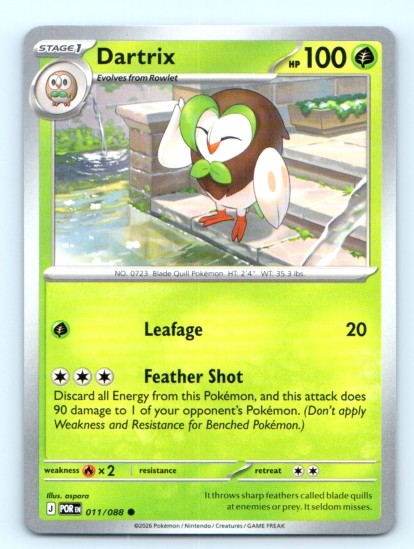 Dartrix 011/088 ~ English Near Mint