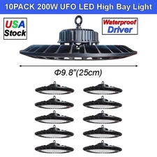 2-10 Pack 200W UFO Led High Bay Light Commercial Industrial Warehouse Garage Gym