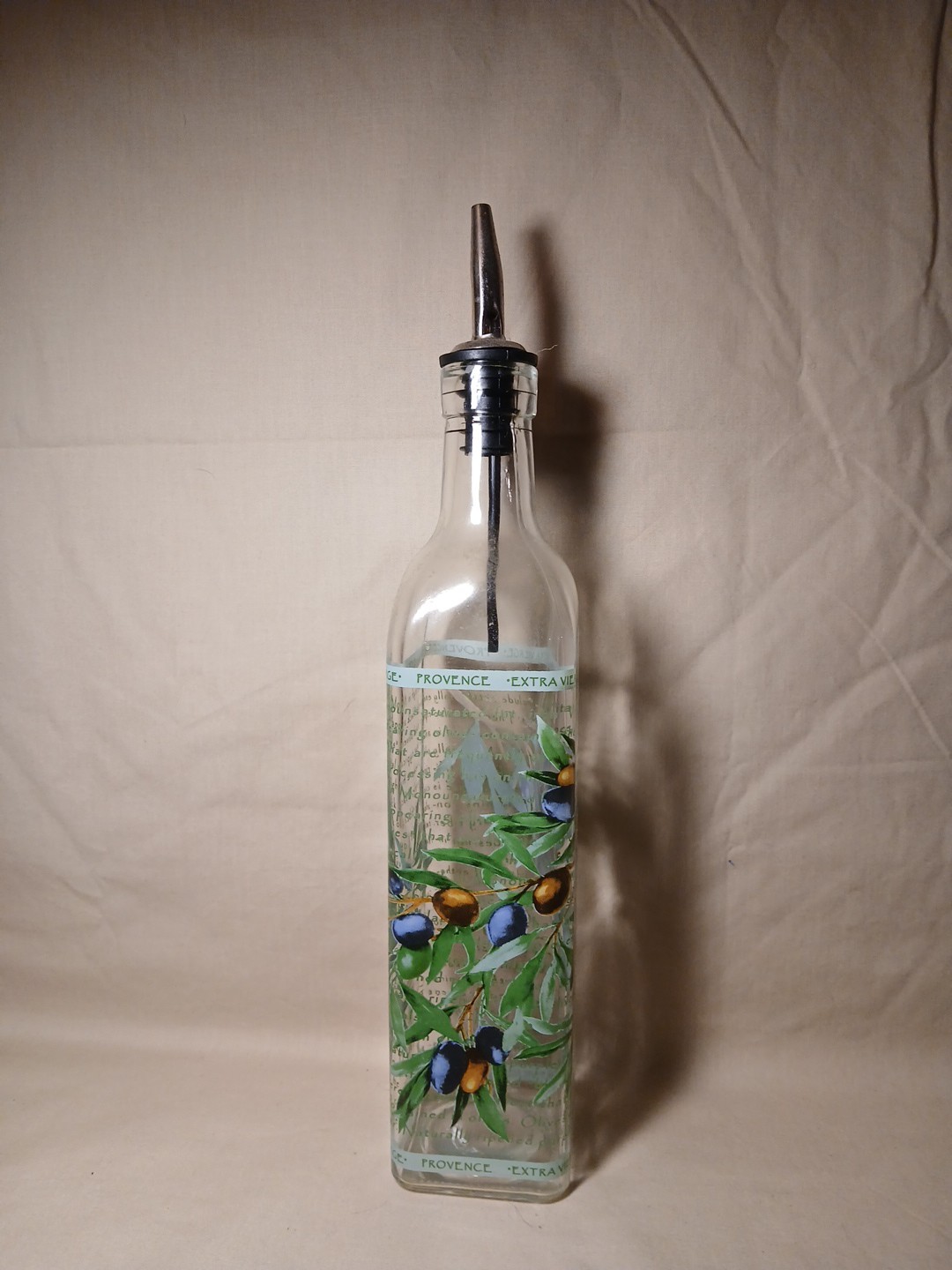 Elegant Glass Cruet for Olive Oil and Vinegar Dispensing  