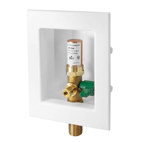 1Pack Ice Maker Outlet Box 1/2 Inch MIP Sweat Inlet 1/4Turn Ball Valve