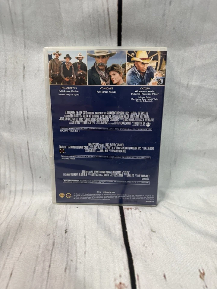 Louis L'amour - Three Movie Collection - DVD The Sacketts /Conagher /Catlow D15 - Image 2 of 4