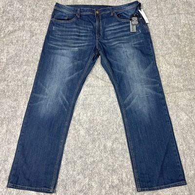 Buffalo David Bitton Evan-X Men s Jeans W40 L32 Slim Straight Stretch Blue Wash