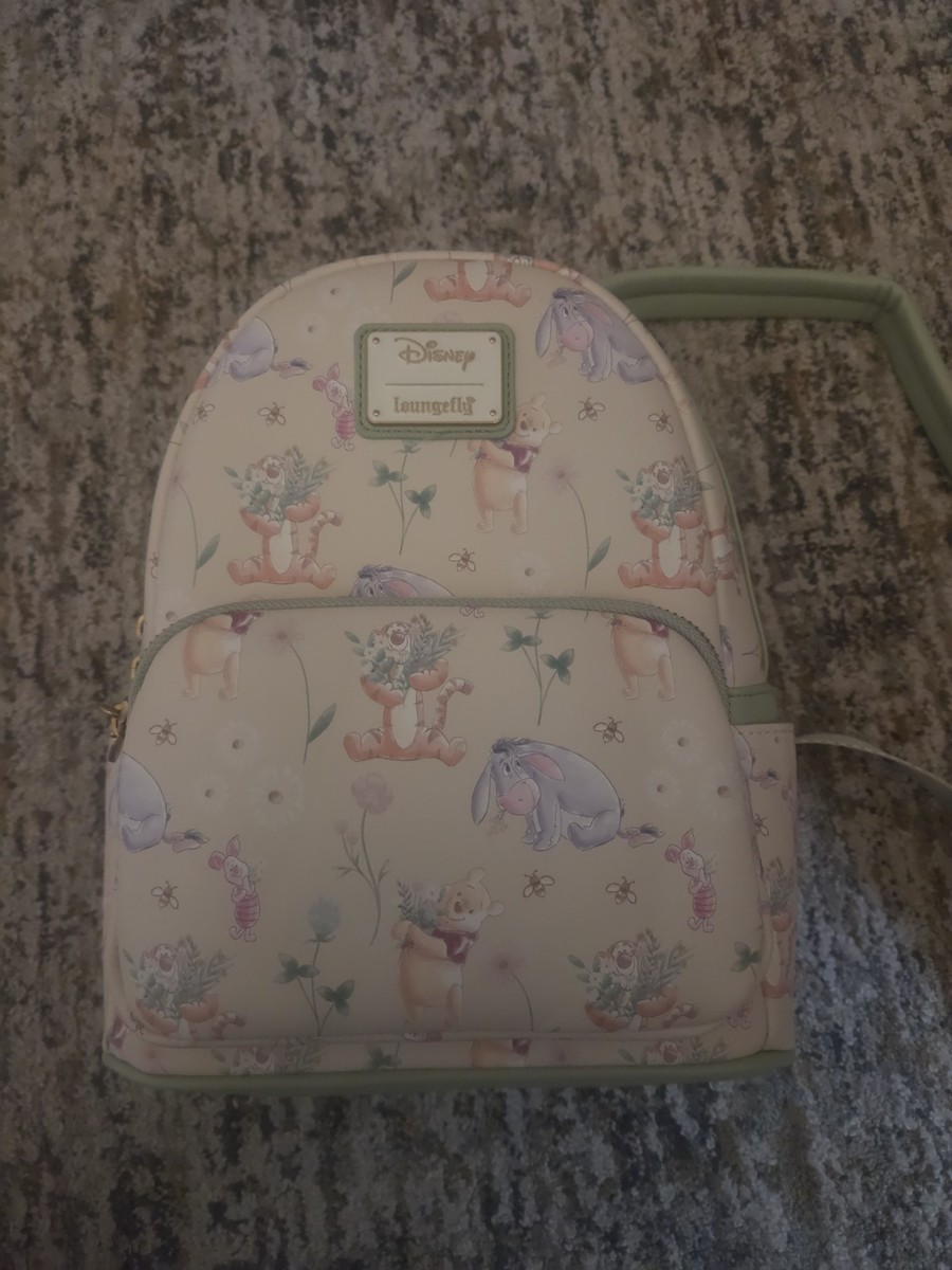 Loungefly Disney Parks Winnie the Pooh Pastel Green & Cream Mini Backpack DLR/WDW - Winnie the Pooh - Loungefly Pooh & Friends Picnic  main image 4