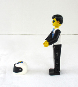 Vintage 1999 Lego Technic Police Figure, Helmet & Visor from #8252 Beach Buster