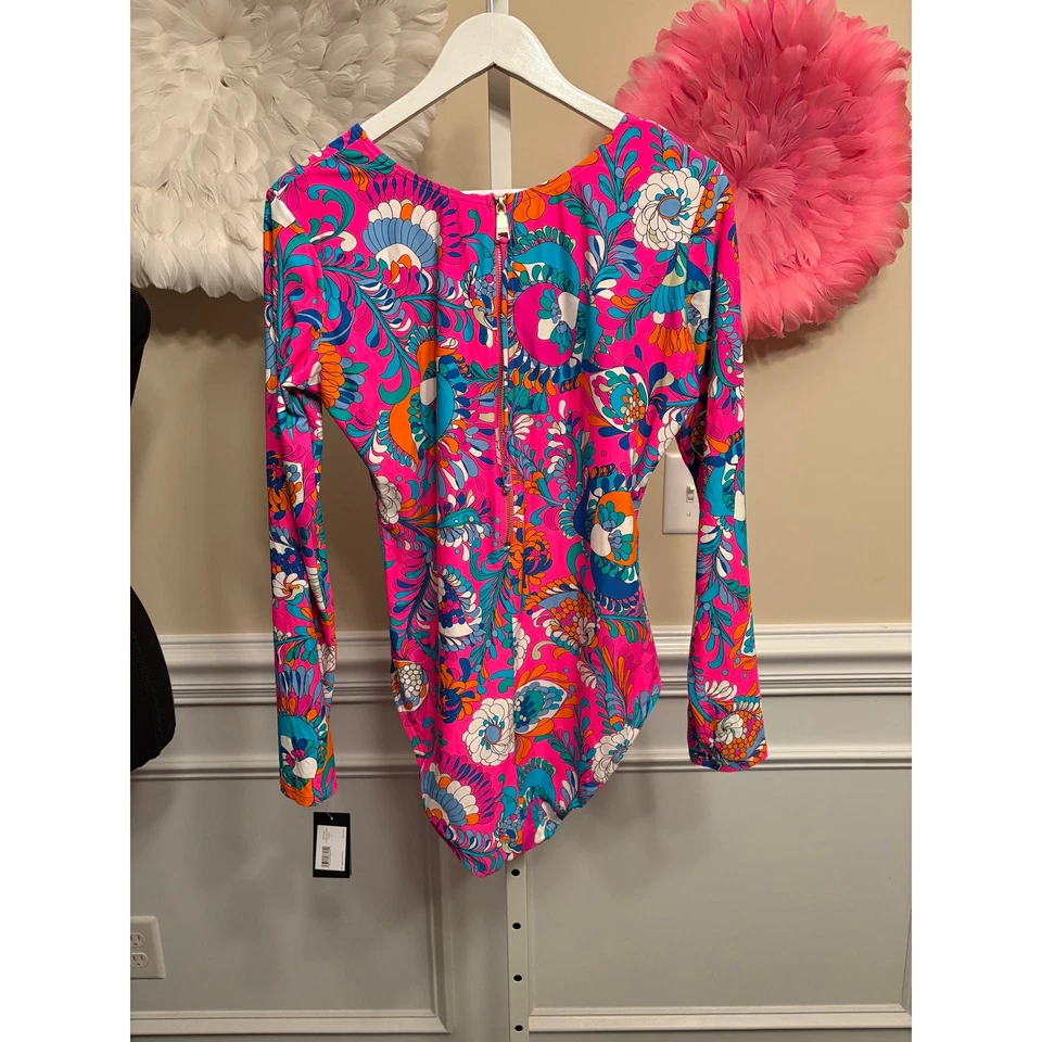 BAÑADOR KATE SPADE DE UNA PIEZA ROSA RADIANTE MAR JARDÍN TALLA XL NUEVO CON ETIQUETAS Foto 2 de 4