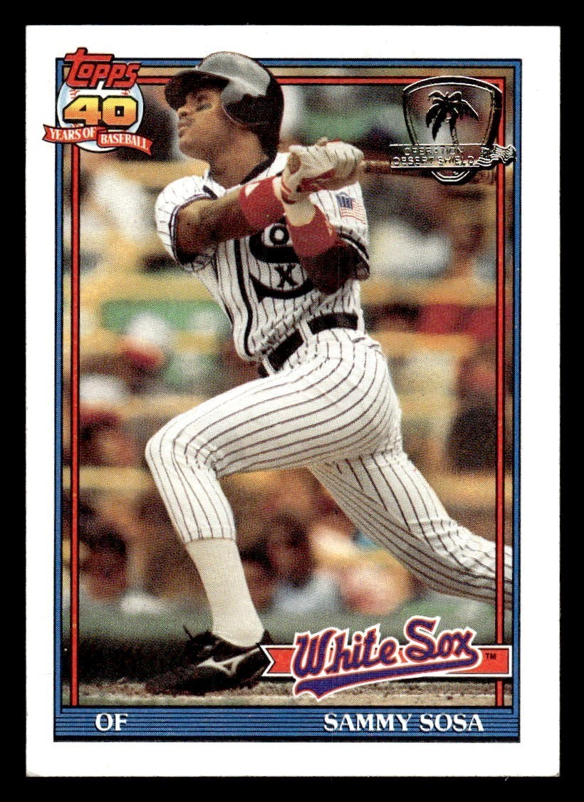 1991 Topps Desert Shield Baseball #414 Sammy Sosa NM *f1