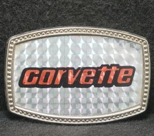 XB13162 VINTAGE 1970s  CORVETTE  LUXURY SPORTSCAR AUTOMOTIVE MENS BELT BUCKLE