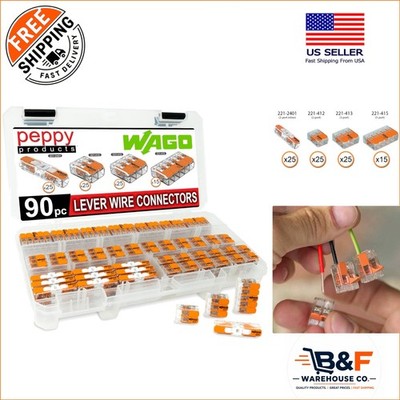 Genuine WAGO Lever Nuts 90pc for Reliable Wire Connections -  Approved