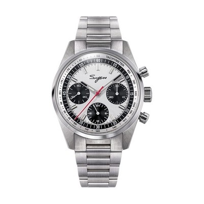Sugess Swan Neck Mechanical Chronograph Watch 38MM Sapphire Crystal Roulette