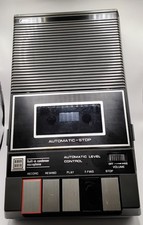 Kmart Compact Cassette Recorder 33-90 Tested  Works No AC Cord w/Instructions