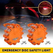 2X LED RV Emergency Disc Bicycles Flashing Safety Light Warning Roadside Beacon