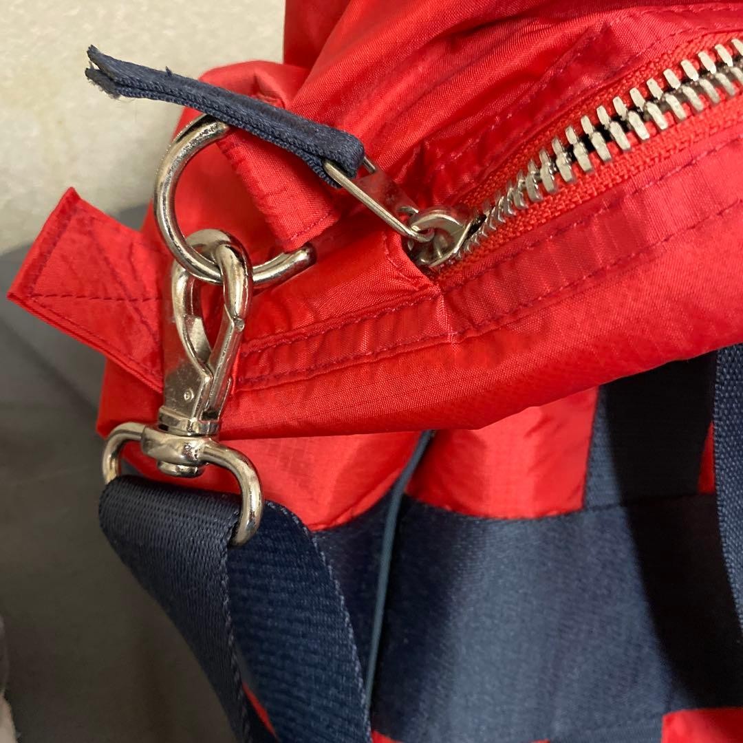 Aime Leon Dore 25ss Duffle Bag Red with Navy Strap - Stylish