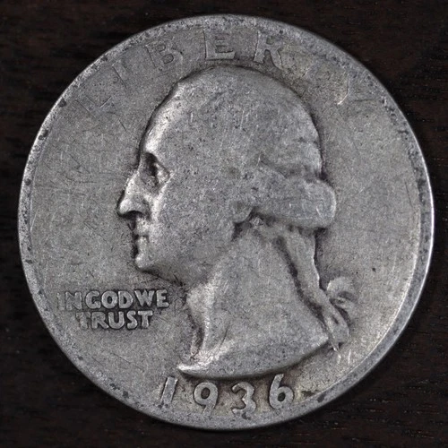 1936 S • Washington Quarter 25C - VG/F++++ *Better Date* - 90% Silver USA #12