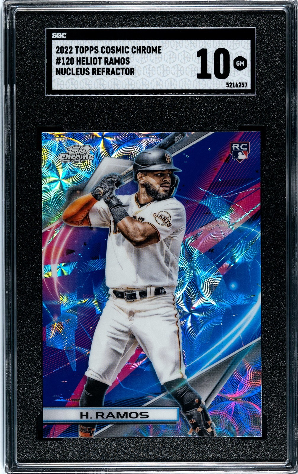 2022 Topps Cosmic Chrome #120 Heliot Ramos RC SGC 10 Gem Mint Nucleus Refractor