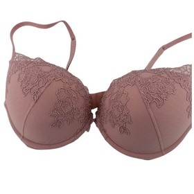 La Perla Mauve Lace Push Up Bra Padded Underwire Strappy Adjustable Straps Lux