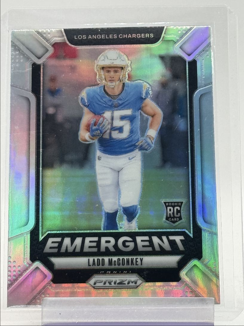 LADD MCCONKEY 2024 PANINI PRIZM EMERGENT ROOKIE SILVER CHARGERS RC Q4128